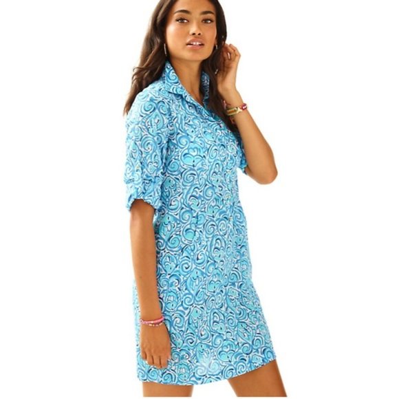Lilly Pulitzer Dresses & Skirts - Lilly Pulitzer Sanibel Tunic Dress Chasing Tail